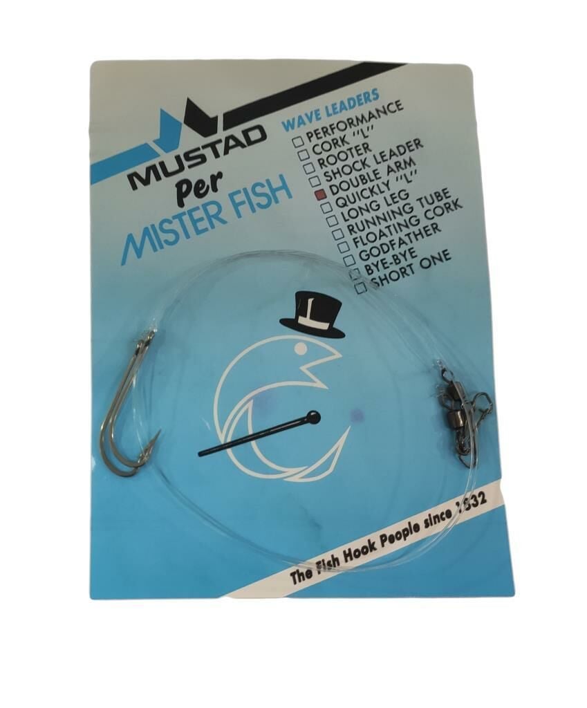 Mustad Double Arm 3no.iğne, 0,35mm. Lüfer Lider Takımı