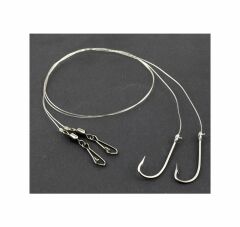 Mustad Double Arm 3no.iğne, 0,35mm. Lüfer Lider Takımı