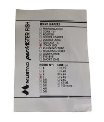 Mustad Long Leg 1 no.iğne, 0,45mm. Lider Takımı