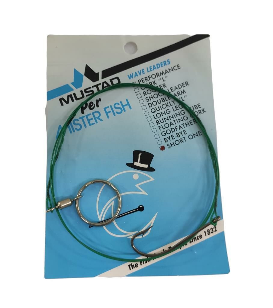 Mustad Short One 4/0 no.iğne, 45Lbs. Lider Takımı