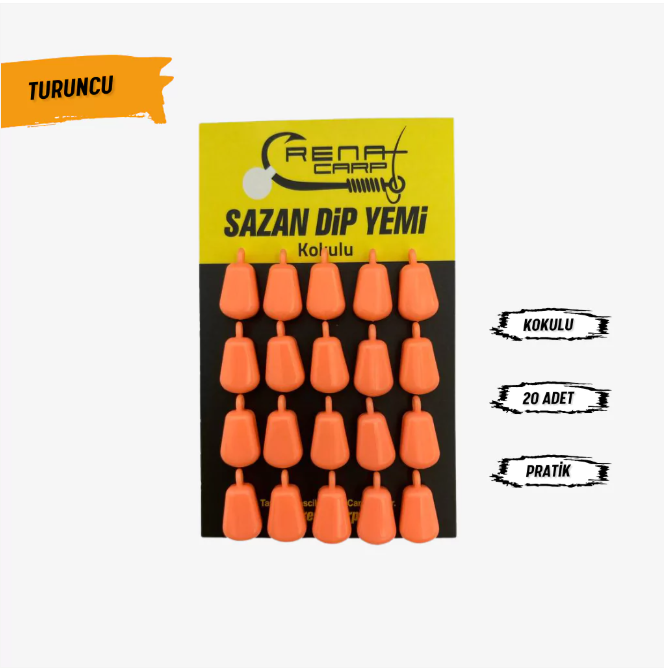 Renatcarp Turuncu Kulplu Silikon Mısır Sazan Dip Yemi – Kokulu