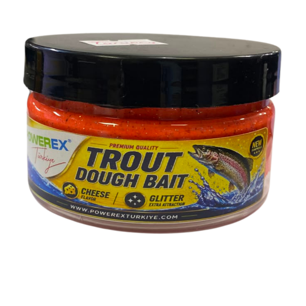 Powerex Dough Bait Peynir Aromalı Turuncu Simli Alabalık ve Sazan Hamuru Turuncu 100gr.