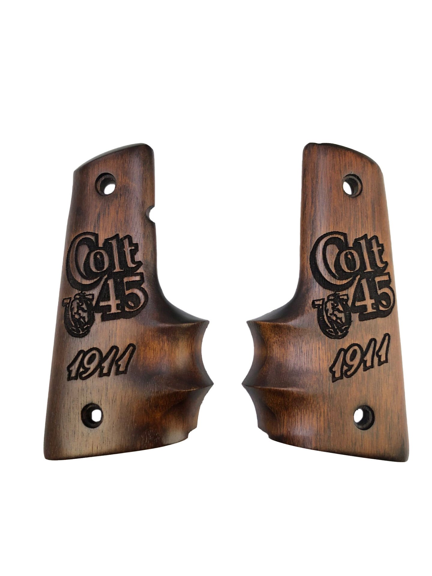 Colt 1911 Uyumlu Parmak Geçmeli Ahşap Kabze