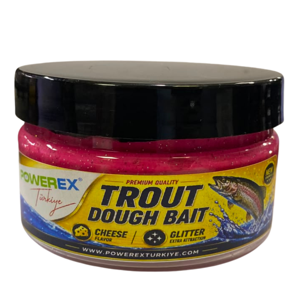 Powerex Dough Bait Peynir Aromalı Pembe Simli Alabalık ve Sazan Hamuru Pembe 100gr.