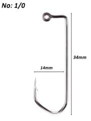 Powerex 8229 1/0 no. Zoka (Jig head) İğnesi Shiny Nickel 100lü