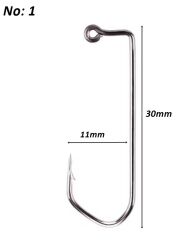 Powerex 8229 1 no. Zoka (Jig head) İğnesi Shiny Nickel 100lü