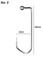 Powerex 8229 3 no. Zoka (Jig head) İğnesi Shiny Nickel 100lü