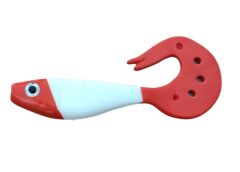 Powerex 10cm.Silikon Orak Kuyruk Kırmızı Kafa ve Kuyruk