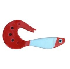 Powerex 10cm.Silikon Orak Kuyruk Kırmızı Kafa ve Kuyruk