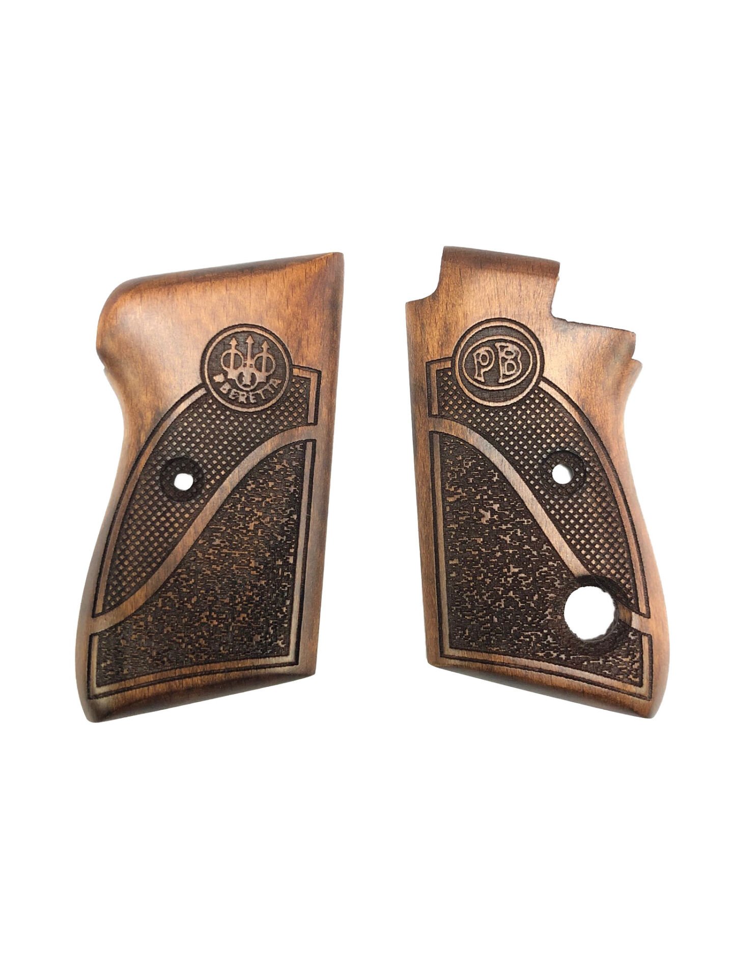 Tek Düğmeli Beretta Uyumlu Lazer Kesim Beretta Yazılı Kabze