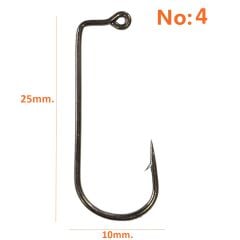 Powerex 8225 Aberdeen Jig 4 no. Zoka (Jig head) İğnesi Black Nickel 100lü
