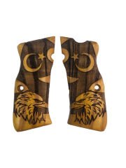 Sarsılmaz Mega, Kılınç ve K2 Uyumlu Ay Yıldız ve Kartal İşlemeli Ahşap Kabze