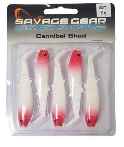 Savage Gear Cannibal 8 cm 5 gr 5 Adet Suni Yem Red Head