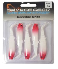 Savage Gear Cannibal 8 cm 5 gr 5 Adet Suni Yem Red Head
