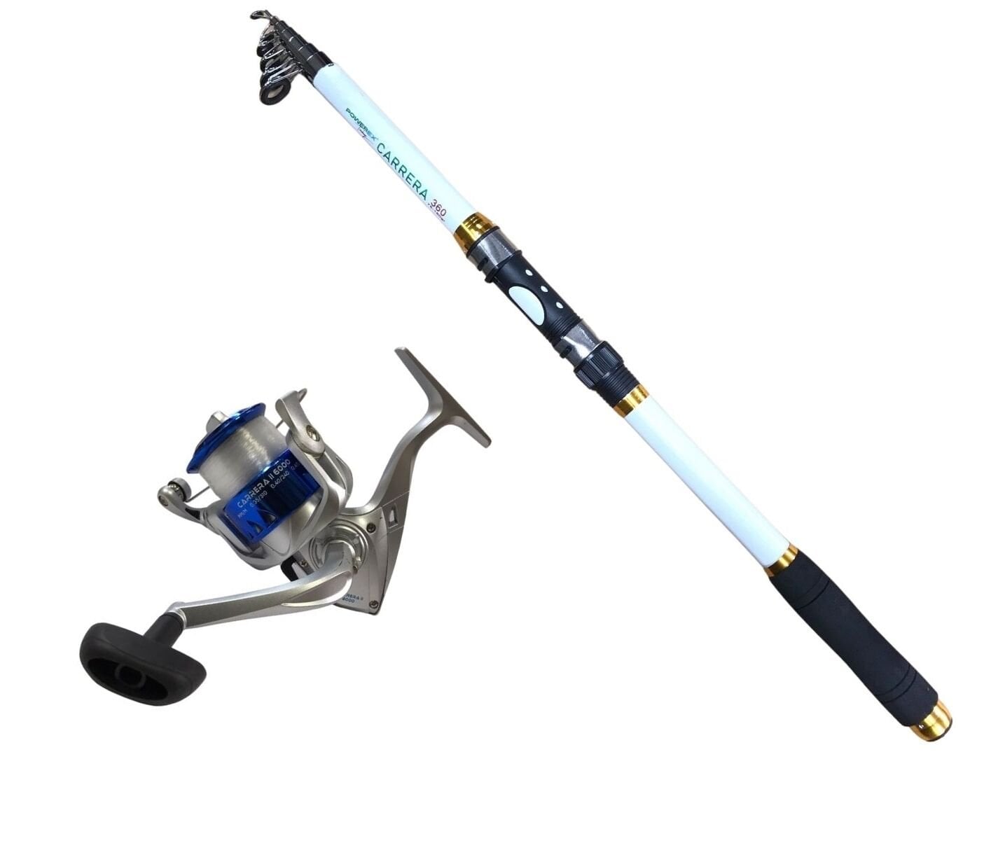 Powerex Carrera 3m. 75-150gr Kamış  - Carrera 4000 Mavi Kamış Makine Olta Seti