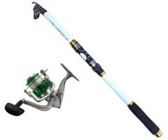 Powerex Carrera 3m. 75-150gr Kamış  - Carrera 4000 Yeşil Kamış Makine Olta Seti