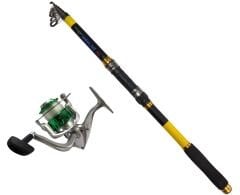 Powerex Highline 3m. 75-150gr Kamış  - Carrera 4000 Yeşil Kamış Makine Olta Seti