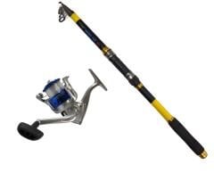 Powerex Highline 3m. 75-150gr Kamış  - Carrera 4000 Mavi Kamış Makine Olta Seti