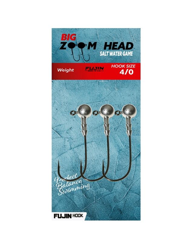 Fujin Big Zoom Head 4/0 10gr Jighead 3 lü Paket