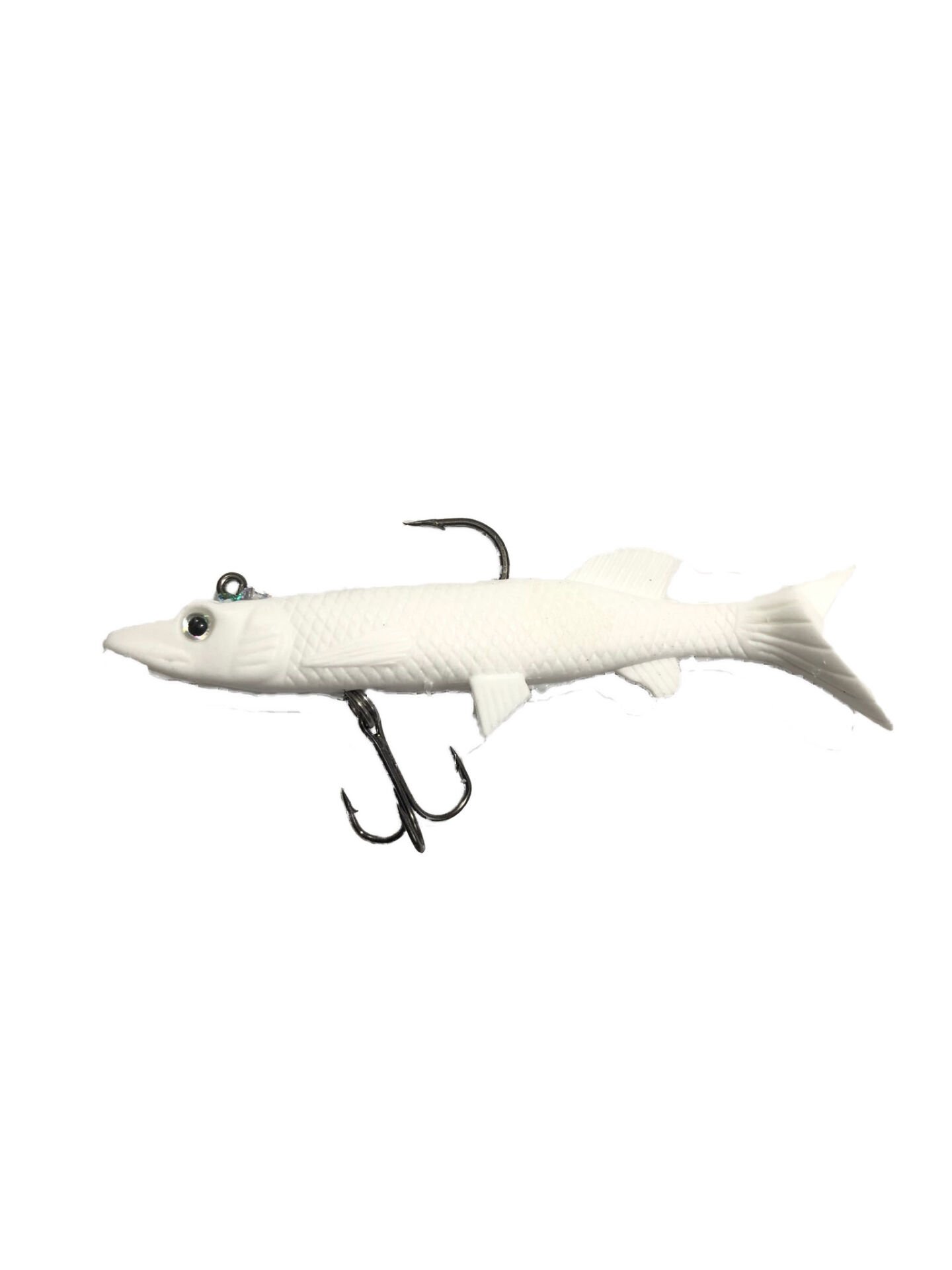 Powerex 3D Beyaz Turna Model Kendinden Zokalı 8cm. 9gr. Silikon Sahte Yem 5'li Paket