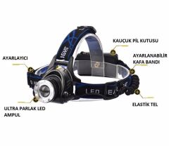 Cata CT-9123 Şarjlı Zoomlu Ledli Kafa Lambası
