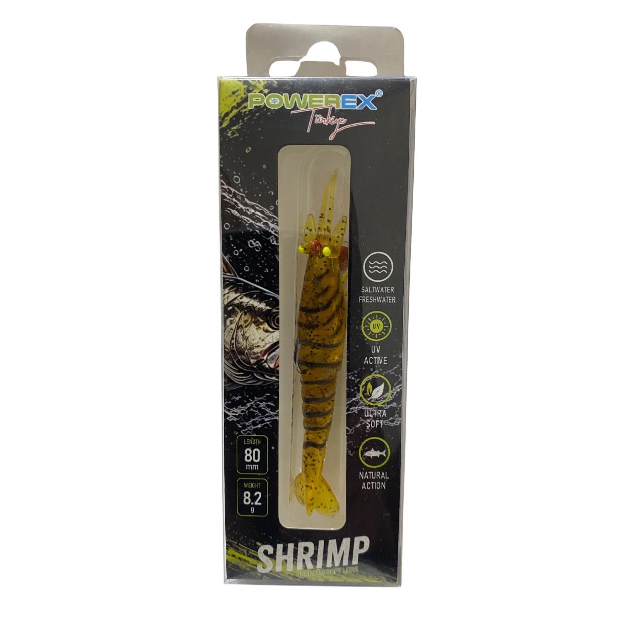 Powerex Shrimp 80mm. 8,2gr. Zokalı Karides 8336 Sahte Yem