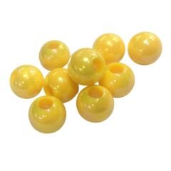 Powerex 10mm. Yüzen Geniş Delikli Hologramlı Sarı Sazan Boncuğu C29