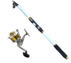 Powerex Carrera 3m. 75-150gr Kamış  - Carrera 6000 Gold Kamış Makine Olta Seti