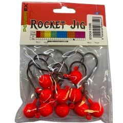 Powerex UV Rocket Ball 6/0 Jighead 20 gr. 10'lu Paket Telli Zoka İğne