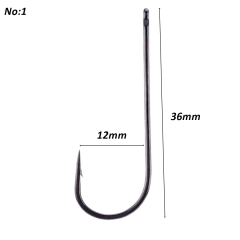 Powerex 3261 Aberdeen 1 no Uzun Delikli Palamut-Lüfer İğnesi Black Nickel 100 Adet