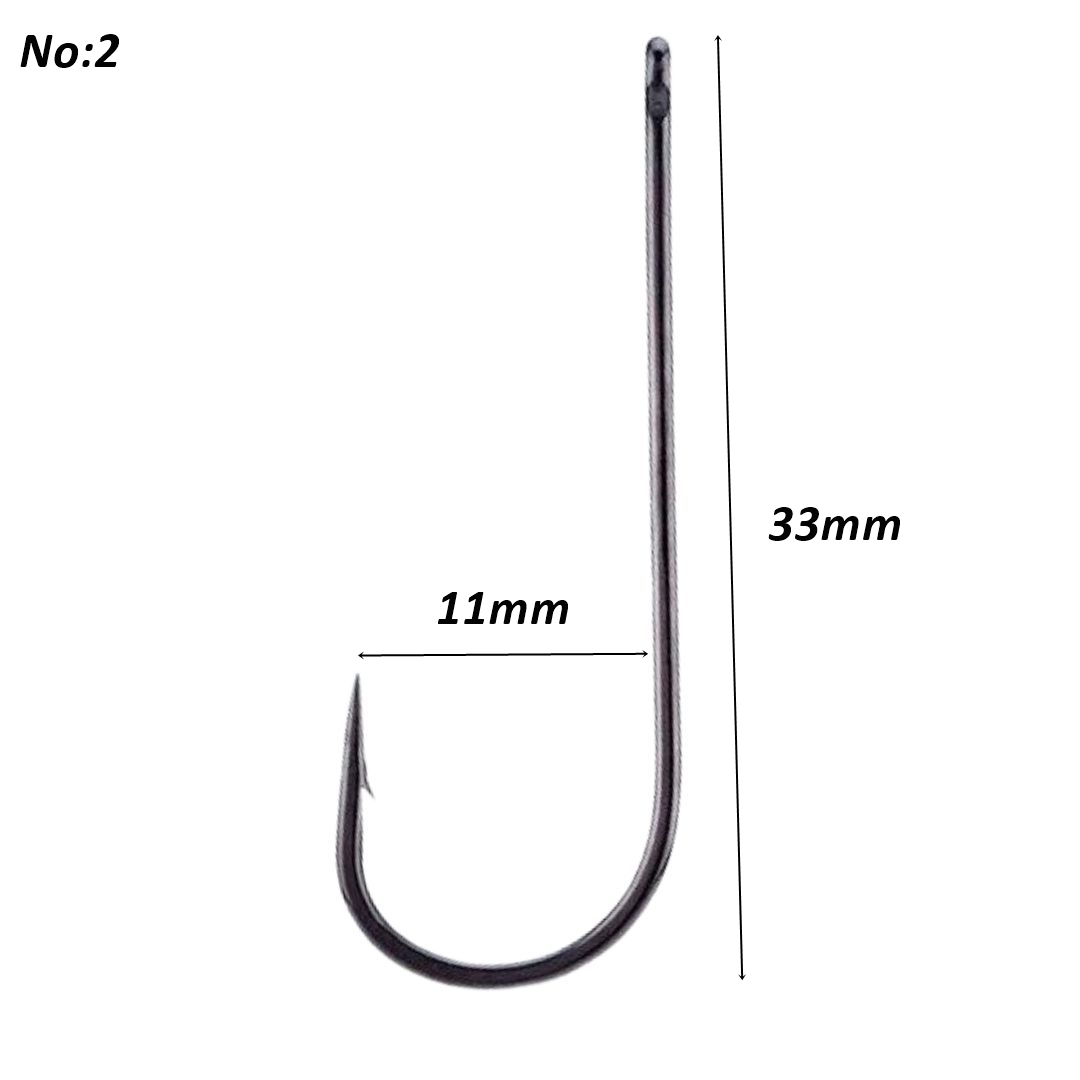 Powerex 3261 Aberdeen 2 no Uzun Delikli Palamut-Lüfer İğnesi Black Nickel 100 Adet