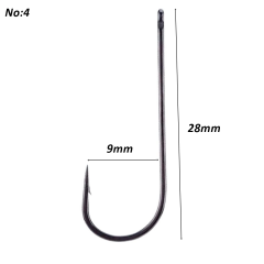 Powerex 3261 Aberdeen 4 no Uzun Delikli Palamut-Lüfer İğnesi Black Nickel 100 Adet