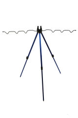 Powerex Paslanmaz Çelik Mavi Krom Easy Lock Teleskopik Katlanır 6'lı Kamış Dayama Tripod