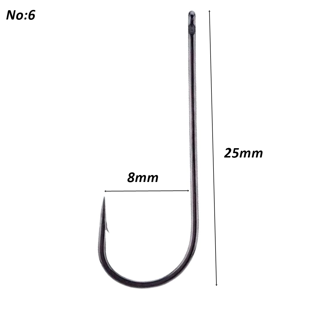 Powerex 3261 Aberdeen 6 no Uzun Delikli Palamut-Lüfer İğnesi Black Nickel 100 Adet