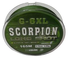 Kabura Scorpion G-6XL Long Shot 0.14mm. %100 Super PE Braidx6 165mt. Örgü İp Misina