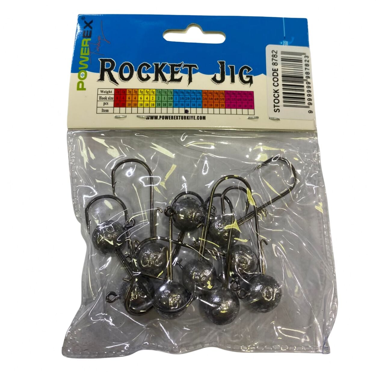 Powerex Rocket Ball 2 no Jighead 7,5 gr. 10'lu Paket Telli Zoka İğne