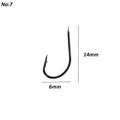 Powerex 530 model 7no Black Nickel Kutu Balık İğne 100 Adet