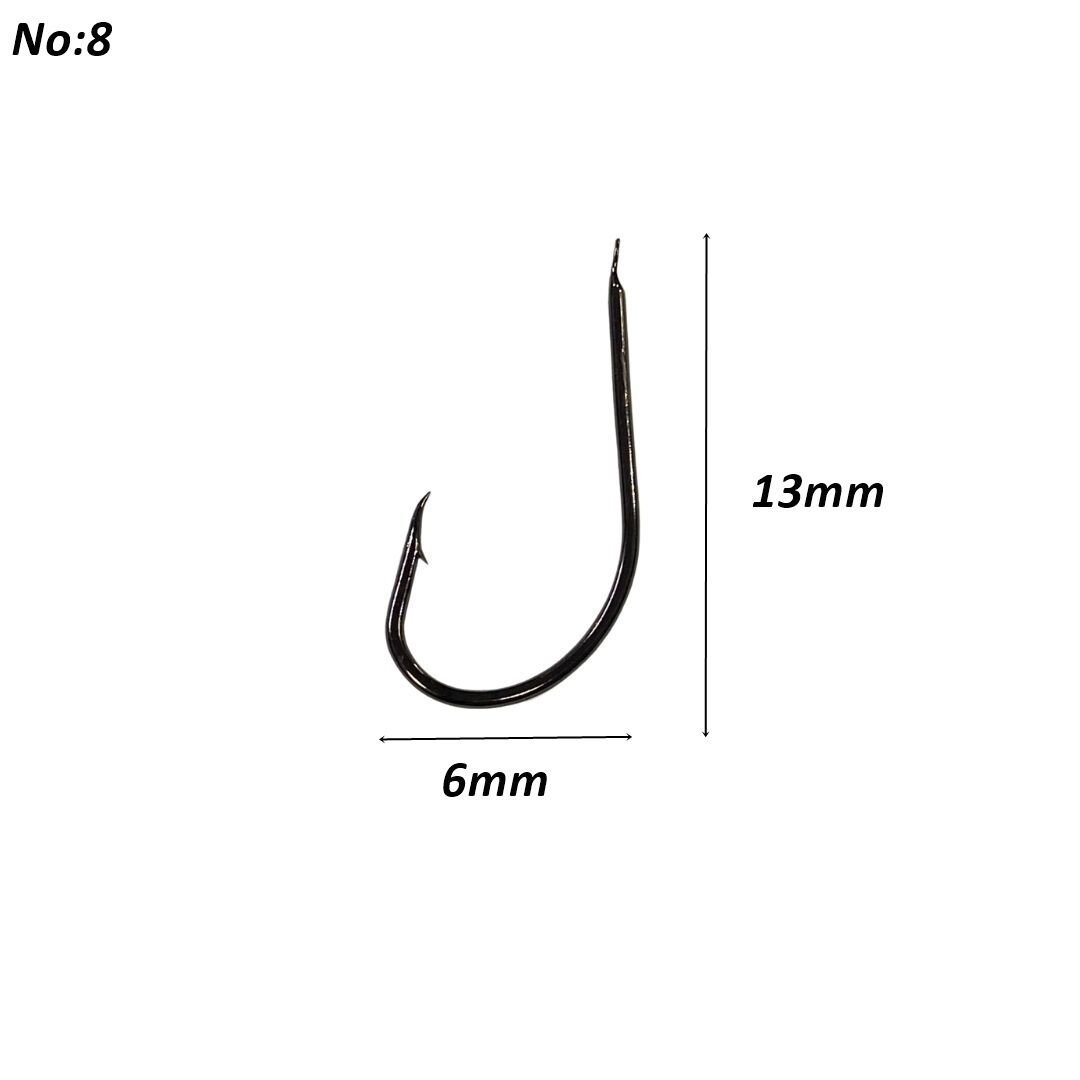 Powerex 530 model 8no Black Nickel Kutu Balık İğne 100 Adet
