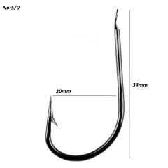 Powerex 505 model 5/0 Black Nickel Kutu Balık İğne 100 Adet