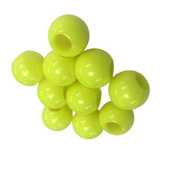 Powerex 14mm.Geniş Delikli Fosforlu Sarı Sazan Boncuğu C19