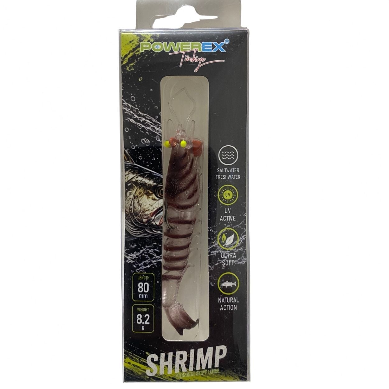 Powerex Shrimp 80mm. 8,2gr. Zokalı Karides 8334 Sahte Yem