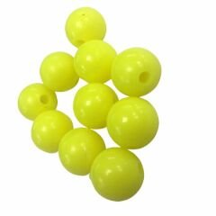 Powerex 10mm.Dar Delikli Fosfor Sarı Sazan Boncuğu C11