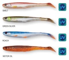 Savage Gear Slender Scoop Shad 9 cm 4 gr Clear Water Mix 4 lü Paket Silikon Yem