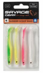 Savage Gear Slender Scoop Shad 11 cm 7 gr Dark Water Mix 4 lü Paket Silikon Yem