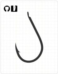 Fudo 1001 Chinu 2/0 Black Nickel İğne 7'li Paket