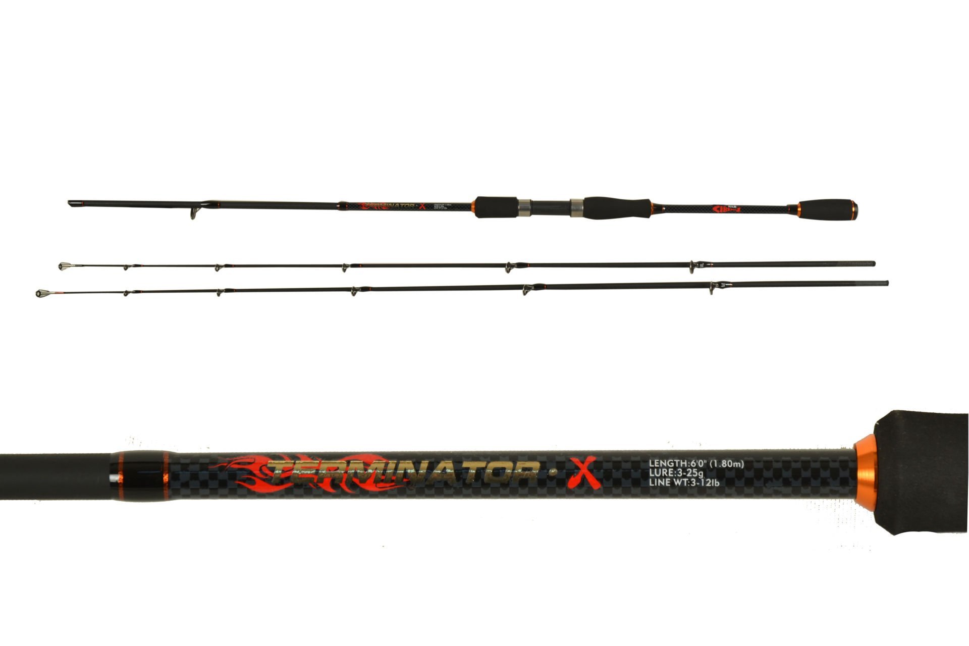 Powerex Terminator X Twins Spin ML 3-25gr. - M 15-40gr. 180cm.Karbon Spin Olta Kamışı