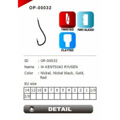 Kashima OP-00032 Ryusen Two Sliced BN Sırtı Çift Tırnaklı Siyah 5 No. İğne