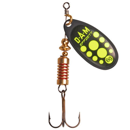 Dam Effzett Standart Spinner 3 No 6gr Döner Spin Kaşık Black Yellow