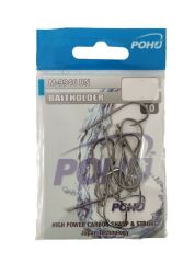 Pohu M-9946 BN Baitholder 2/0 No Delikli Çift Tırnaklı İğne 10'lu Paket