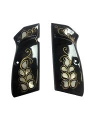 Browning Uyumlu Sedef Kakma Siyah Ahşap Kabze